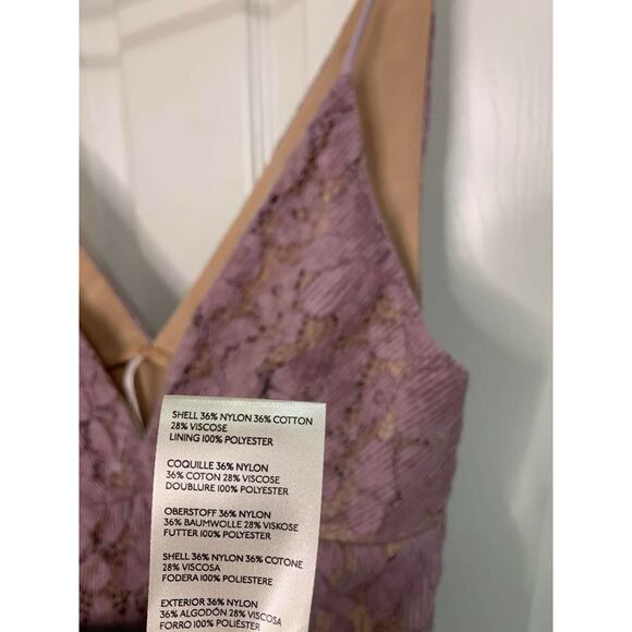 Free People Dangerous Love‎ Lace Overlay Mini Dress Purple Size 8 NWOT $108 - Picture 5 of 7